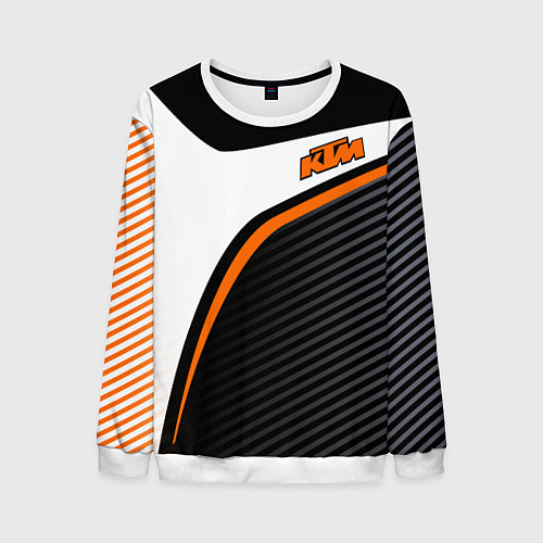 Мужской свитшот KTM MOTORCYCLES КТМ МОТОЦИКЛ / 3D-Белый – фото 1