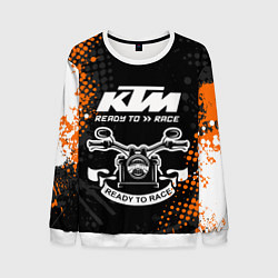 Свитшот мужской KTM MOTORCYCLES КТМ МОТОЦИКЛЫ, цвет: 3D-белый