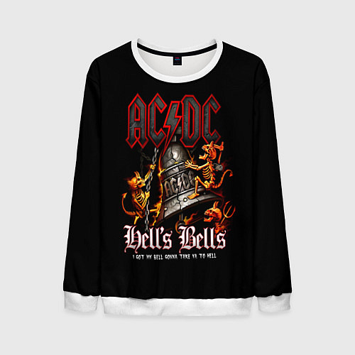 Мужской свитшот ACDC Hells Bells / 3D-Белый – фото 1