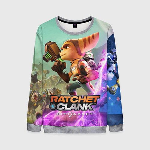 Мужской свитшот Ratchet & Clank: Rift Apart / 3D-Меланж – фото 1