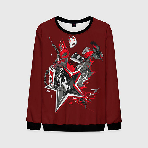 Мужской свитшот Mask of Ren / 3D-Черный – фото 1