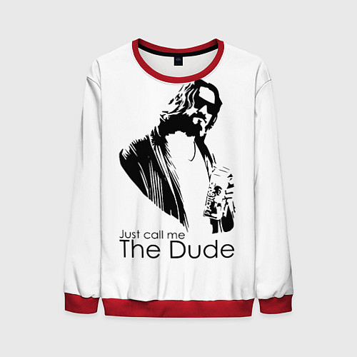 Мужской свитшот Just call me the Dude / 3D-Красный – фото 1