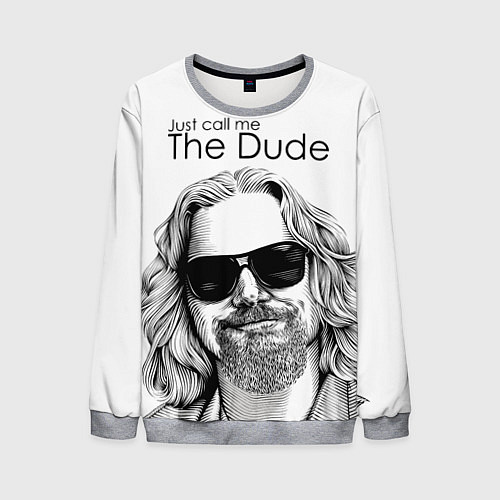 Мужской свитшот Just call me the Dude / 3D-Меланж – фото 1