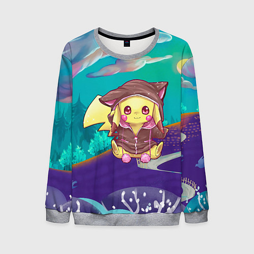 Мужской свитшот Покемон в костюме / 3D-Меланж – фото 1