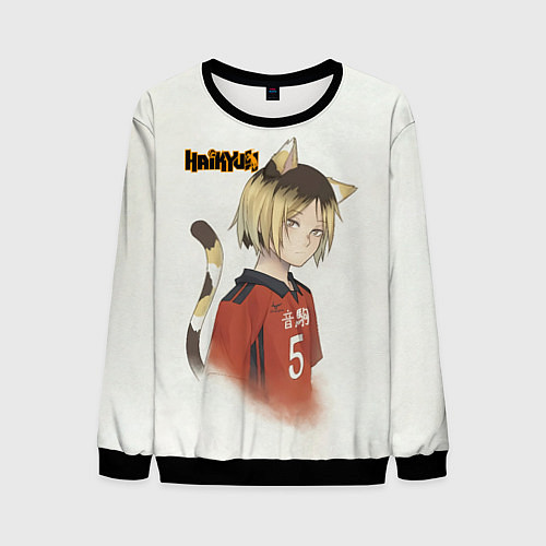 Мужской свитшот Кенма Козуме Haikyuu!! / 3D-Черный – фото 1