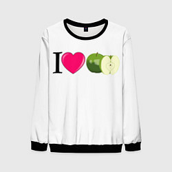 Свитшот мужской I LOVE APPLE, цвет: 3D-черный