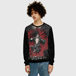 Свитшот мужской ХЯККИМАРУ В ОГНЕ ДОРОРО, цвет: 3D-черный — фото 2
