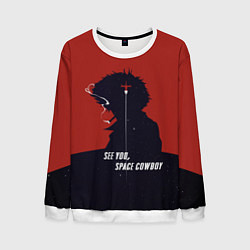 Свитшот мужской Cowboy Bebop - Spike, цвет: 3D-белый