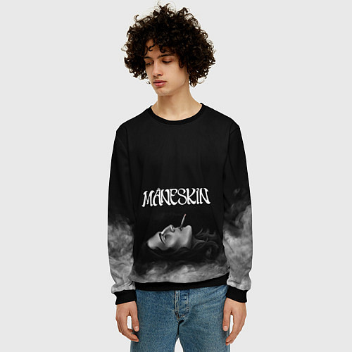 Мужской свитшот Дамиано Давид Монэскин Z / 3D-Черный – фото 3