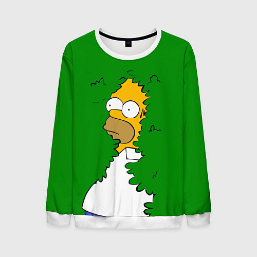 Мужской свитшот Мем с Гомером / 3D-Белый – фото 1
