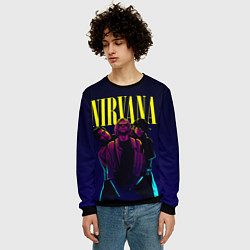 Свитшот мужской Nirvana Neon, цвет: 3D-черный — фото 2