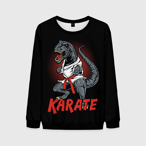 Мужской свитшот KARATE T-REX / 3D-Черный – фото 1