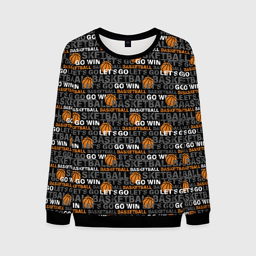 Мужской свитшот BASKETBALL / 3D-Черный – фото 1