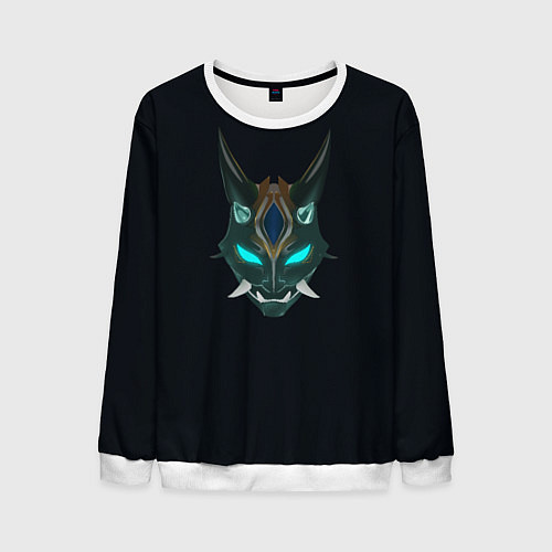 Мужской свитшот Genshin Impact - Xiao / 3D-Белый – фото 1