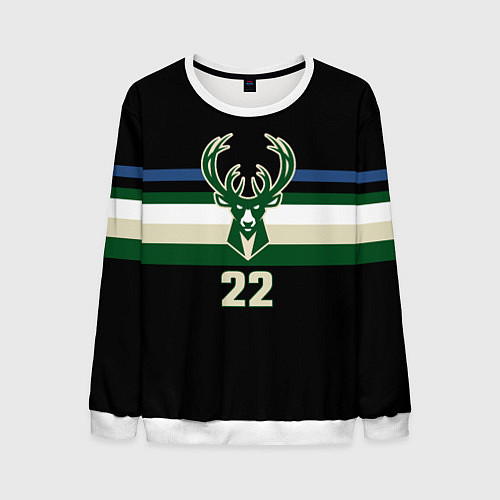 Мужской свитшот Milwaukee Bucks форма Крис Миддлтон / 3D-Белый – фото 1