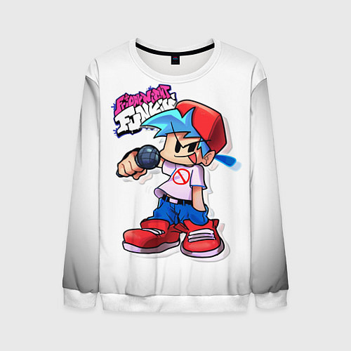 Мужской свитшот FNF Парень / 3D-Белый – фото 1
