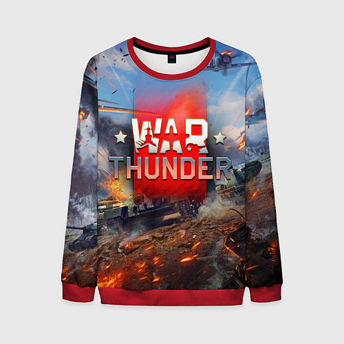 Мужской свитшот WAR THUNDER ВАР ТАНДЕР / 3D-Красный – фото 1