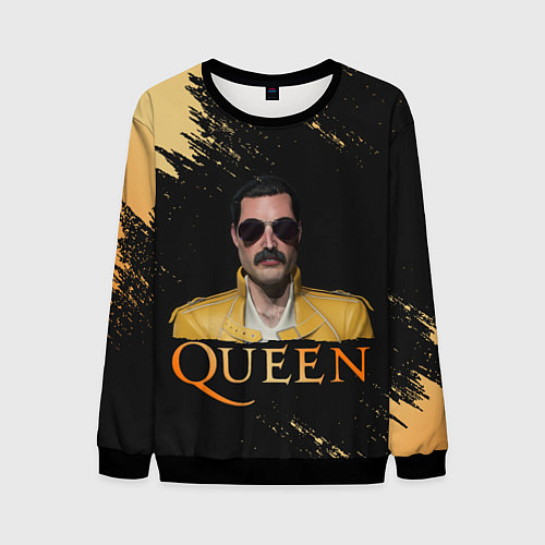 Мужской свитшот Фредди Меркьюри Freddie Mercury Z / 3D-Черный – фото 1