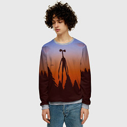Свитшот мужской Сиреноголовый Siren Head Лес, цвет: 3D-меланж — фото 2
