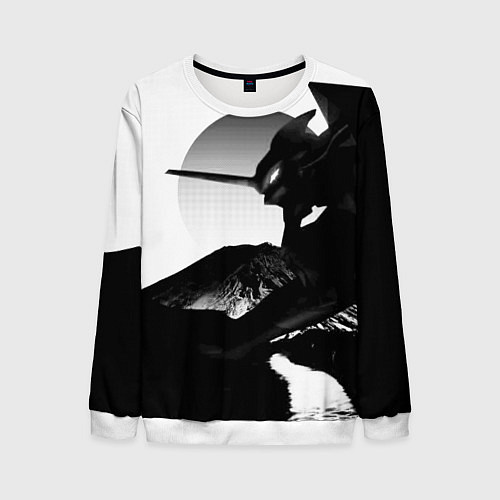 Мужской свитшот ЗАКАТ ЕВАНГЕЛИОН / 3D-Белый – фото 1