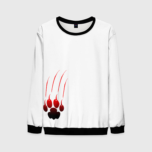 Мужской свитшот След зверя / 3D-Черный – фото 1