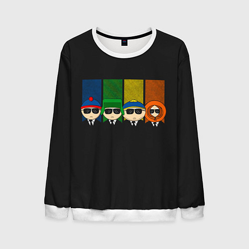 Мужской свитшот South park FBI / 3D-Белый – фото 1