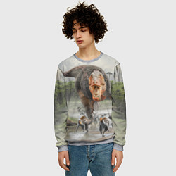 Свитшот мужской Т-Рекс Динозавр Dino Z, цвет: 3D-меланж — фото 2