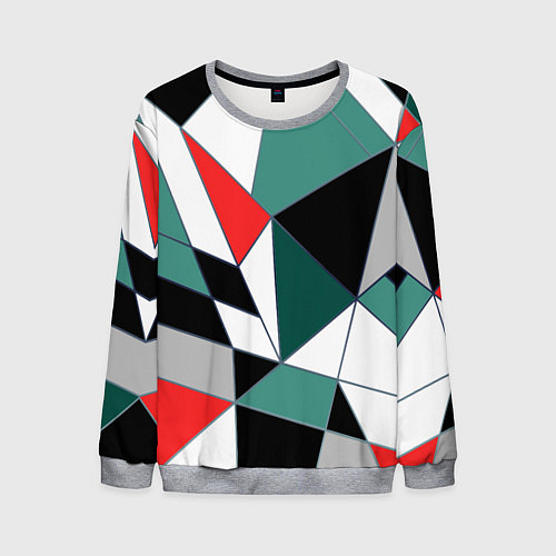 Мужской свитшот Абстрактный геометрический / 3D-Меланж – фото 1