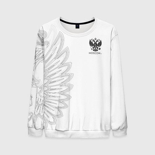 Мужской свитшот Russia MSKSide - Colorless / 3D-Белый – фото 1