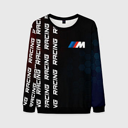 Свитшот мужской BMW - Racing Pattern on left, цвет: 3D-черный