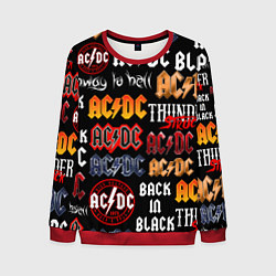 Свитшот мужской AC DC LOGOBOMBING, цвет: 3D-красный