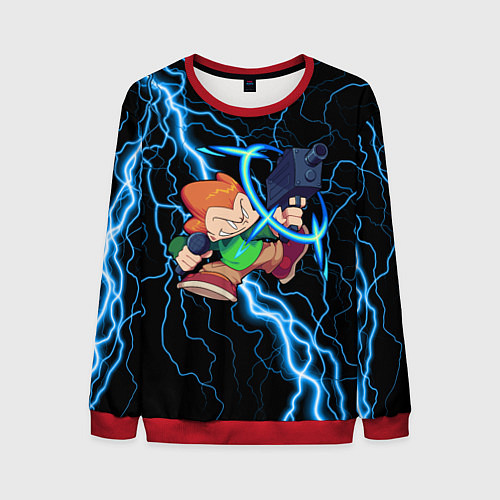 Мужской свитшот Пико Pico Молния / 3D-Красный – фото 1