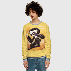 Свитшот мужской Танкист Tankman, цвет: 3D-меланж — фото 2