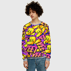 Свитшот мужской ROBLOX РОБЛОКС YEET, цвет: 3D-меланж — фото 2