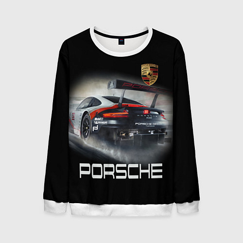 Мужской свитшот PORSHE / 3D-Белый – фото 1