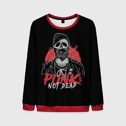 Мужской свитшот Грозный панк / 3D-Красный – фото 1