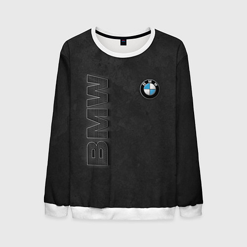 Мужской свитшот BMW LOGO AND INSCRIPTION / 3D-Белый – фото 1