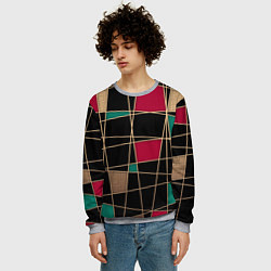 Свитшот мужской Модный абстрактный узор, цвет: 3D-меланж — фото 2