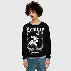 Свитшот мужской RIP Lemmy, цвет: 3D-меланж — фото 2