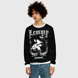 Свитшот мужской RIP Lemmy, цвет: 3D-белый — фото 2