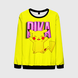 Свитшот мужской ПИКАЧУ PIKACHU, цвет: 3D-черный