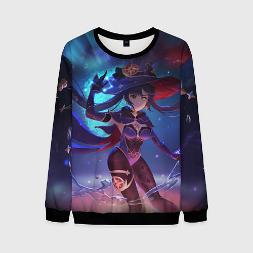 Мужской свитшот Mona Genshin Impact Геншин Импакт Z / 3D-Черный – фото 1