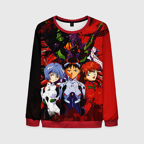 Мужской свитшот Евангелион / 3D-Красный – фото 1