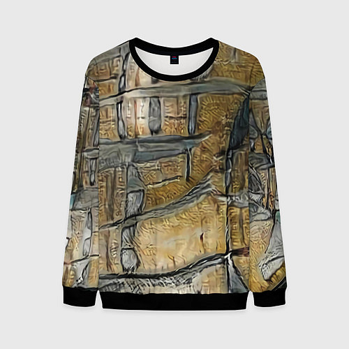 Мужской свитшот Современное искусство / 3D-Черный – фото 1