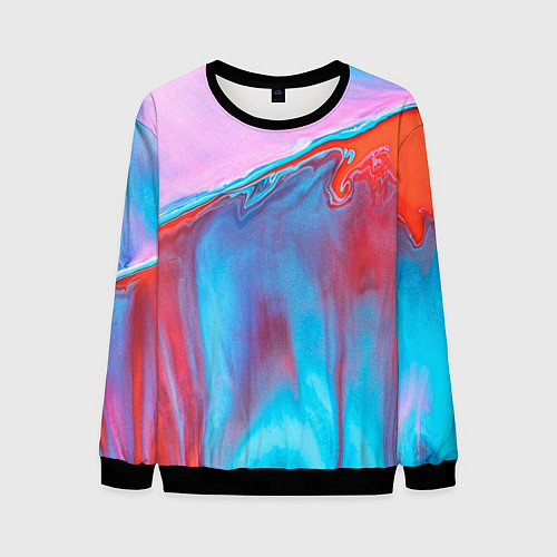 Мужской свитшот Вода и песок / 3D-Черный – фото 1