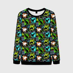 Свитшот мужской Dinosaurs, цвет: 3D-черный
