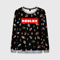 Свитшот мужской ROBLOX PATTERN РОБЛОКС Z, цвет: 3D-меланж