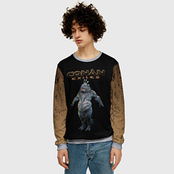 Свитшот мужской NPC Conan Exiles Z, цвет: 3D-меланж — фото 2