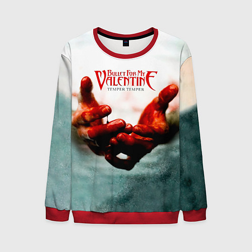 Мужской свитшот Temper Temper - Bullet For My Valentine / 3D-Красный – фото 1