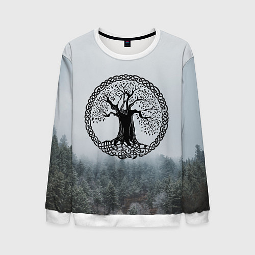 Мужской свитшот Иггдрасиль Yggdrasil Z / 3D-Белый – фото 1